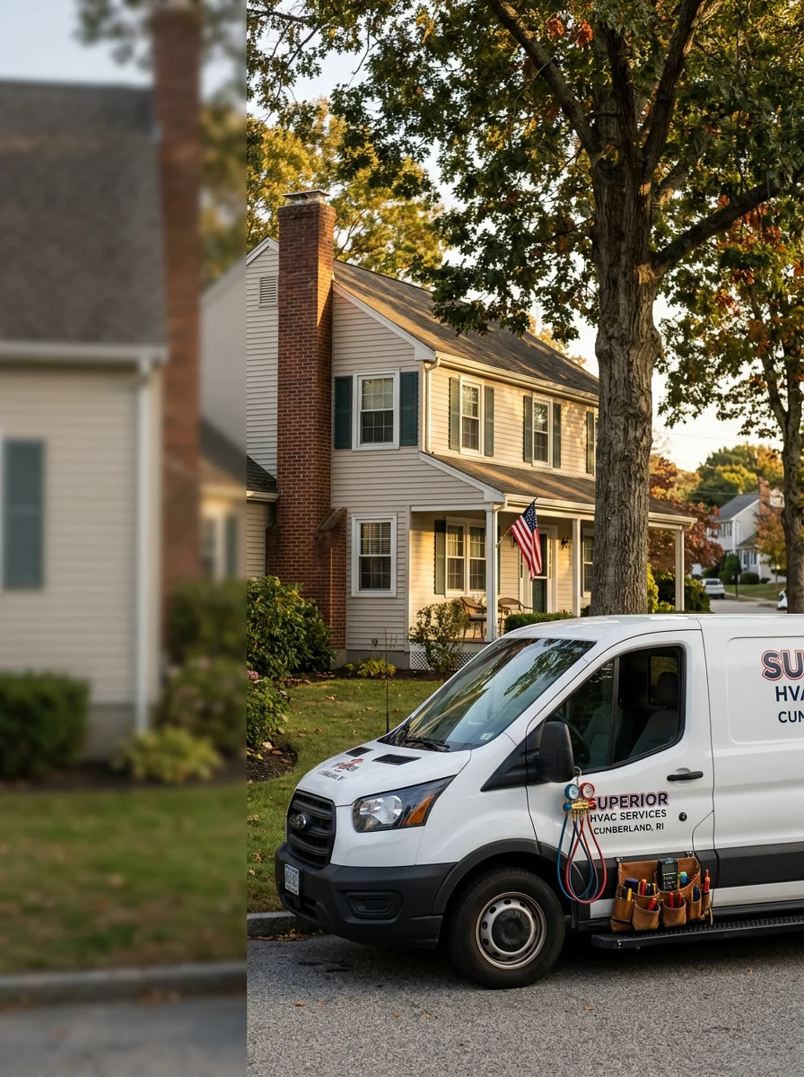A licensed Rhode Island contractor in professional attire standing on a Cumberland property.
