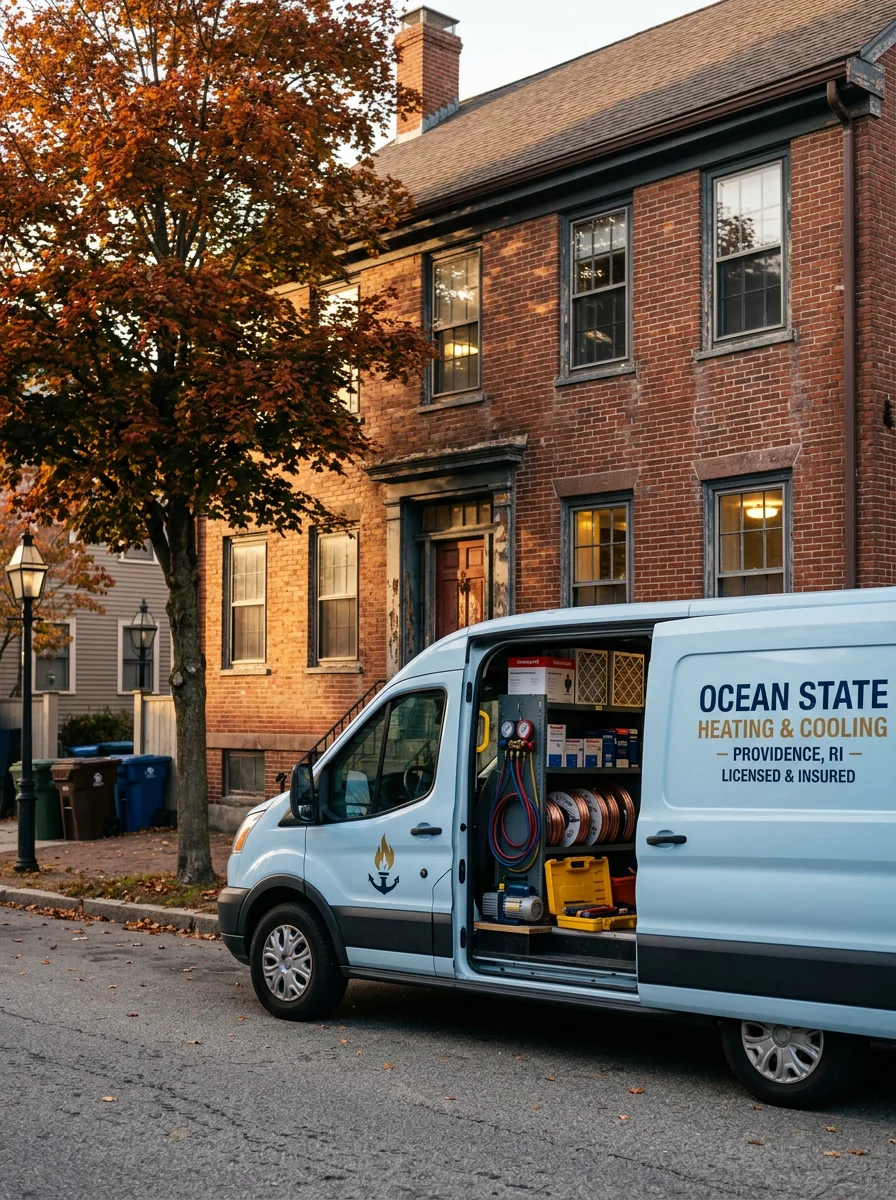 A licensed contractor standing on a Providence County property, displaying credentials and professional appearance.